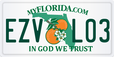 FL license plate EZVL03