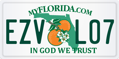 FL license plate EZVL07