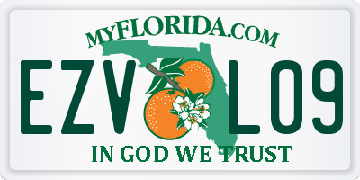 FL license plate EZVL09