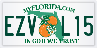 FL license plate EZVL15