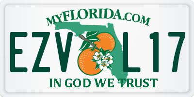 FL license plate EZVL17