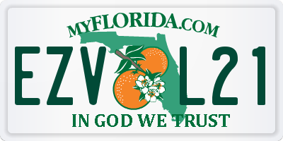 FL license plate EZVL21