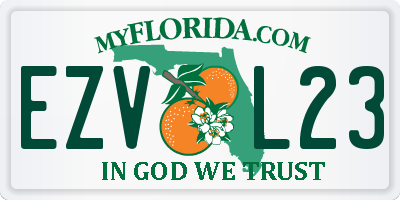 FL license plate EZVL23