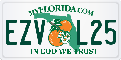 FL license plate EZVL25