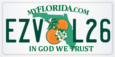 FL license plate EZVL26