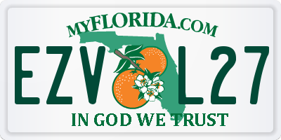 FL license plate EZVL27