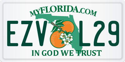 FL license plate EZVL29