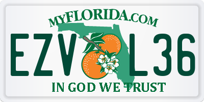 FL license plate EZVL36