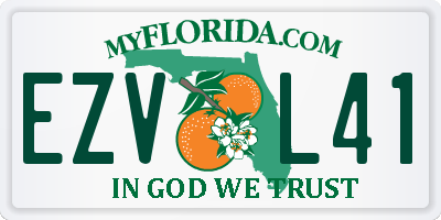 FL license plate EZVL41