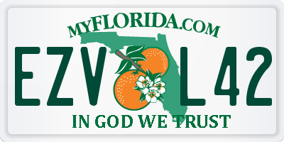 FL license plate EZVL42