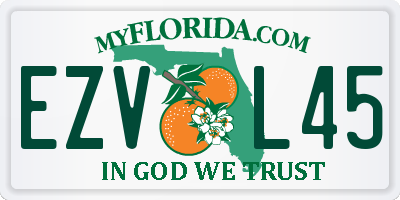 FL license plate EZVL45