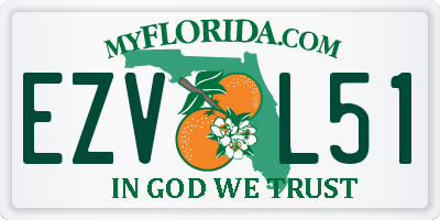 FL license plate EZVL51