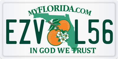 FL license plate EZVL56