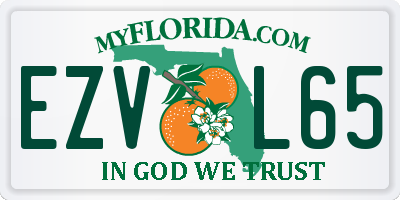 FL license plate EZVL65