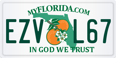 FL license plate EZVL67