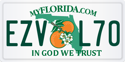 FL license plate EZVL70