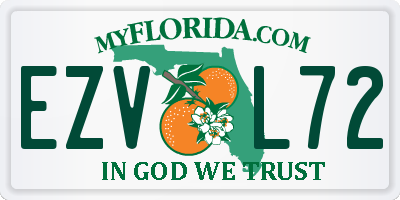 FL license plate EZVL72