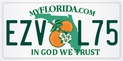 FL license plate EZVL75