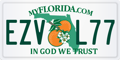 FL license plate EZVL77