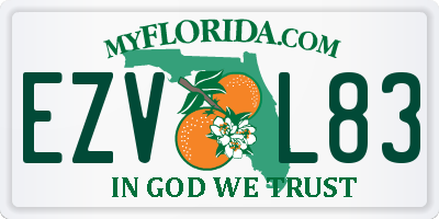 FL license plate EZVL83