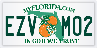 FL license plate EZVM02