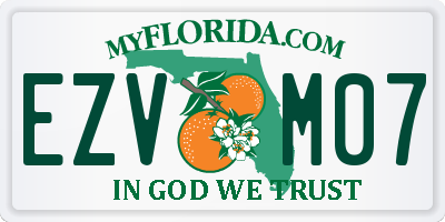 FL license plate EZVM07