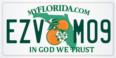 FL license plate EZVM09