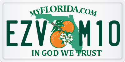 FL license plate EZVM10