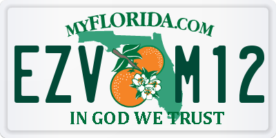 FL license plate EZVM12