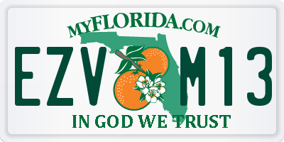 FL license plate EZVM13