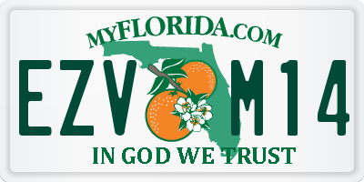 FL license plate EZVM14