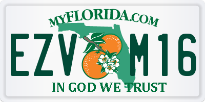 FL license plate EZVM16