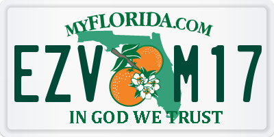 FL license plate EZVM17