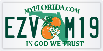 FL license plate EZVM19