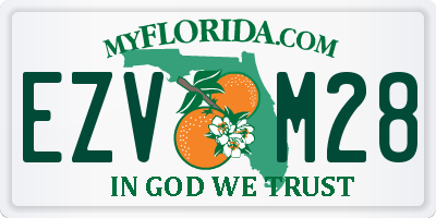 FL license plate EZVM28