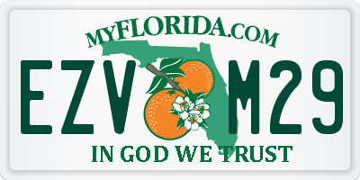 FL license plate EZVM29