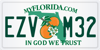 FL license plate EZVM32