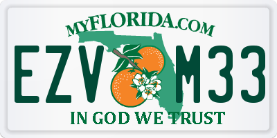 FL license plate EZVM33