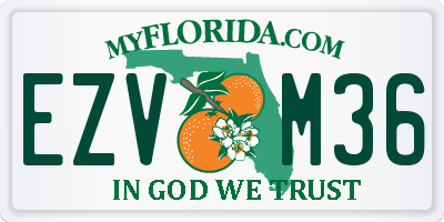 FL license plate EZVM36