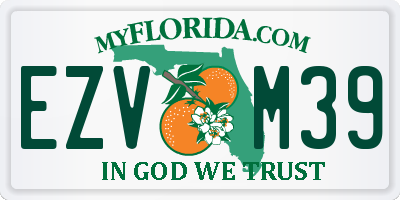 FL license plate EZVM39