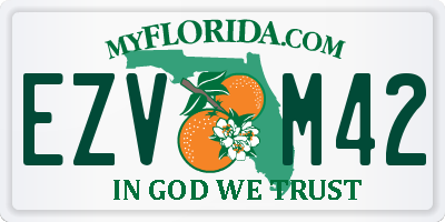 FL license plate EZVM42