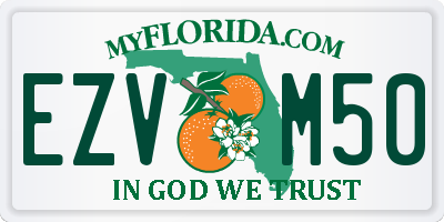 FL license plate EZVM50