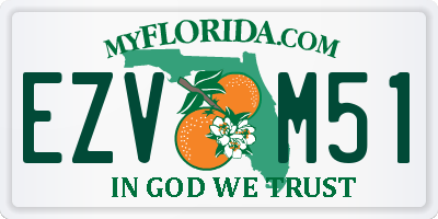 FL license plate EZVM51