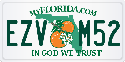 FL license plate EZVM52