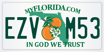 FL license plate EZVM53