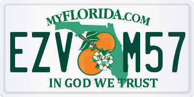 FL license plate EZVM57