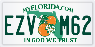 FL license plate EZVM62