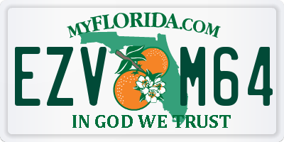 FL license plate EZVM64