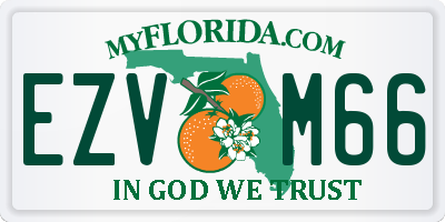 FL license plate EZVM66