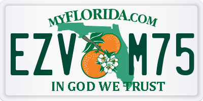 FL license plate EZVM75